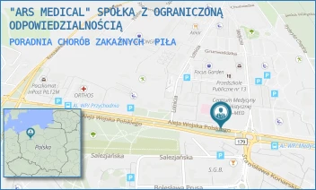 PORADNIA CHORÓB ZAKAŹNYCH - "ARS MEDICAL" SPÓŁKA Z OGRANICZONĄ ODPOWIEDZIALNOŚCIĄ - AL. WOJSKA POLSKIEGO 43/-,  PIŁA