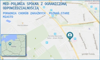 PORADNIA CHORÓB ZAKAŹNYCH - MED-POLONIA SPÓŁKA Z OGRANICZONĄ ODPOWIEDZIALNOŚCIĄ - OBORNICKA 262, POZNAŃ-STARE MIASTO