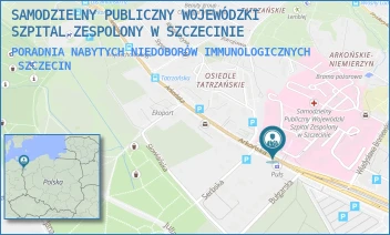 PORADNIA NABYTYCH NIEDOBORÓW IMMUNOLOGICZNYCH - SAMODZIELNY PUBLICZNY WOJEWÓDZKI SZPITAL ZESPOLONY W SZCZECINIE - ARKOŃSKA 4,  SZCZECIN