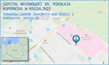 PORADNIA CHORÓB ZAKAŹNYCH DLA DZIECI I DOROSŁYCH - SZPITAL WOJEWÓDZKI IM. MIKOŁAJA KOPERNIKA W KOSZALINIE - CHAŁUBIŃSKIEGO 7,  KOSZALIN